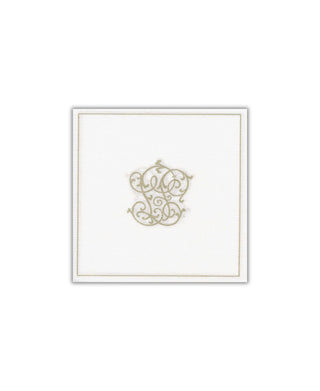Paviot Chiffres Argent Cocktail Napkins