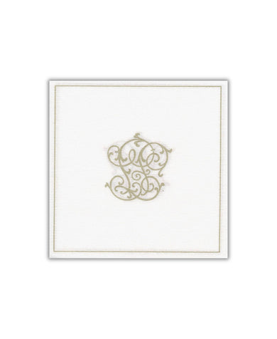 Paviot Chiffres Argent Dinner Napkins