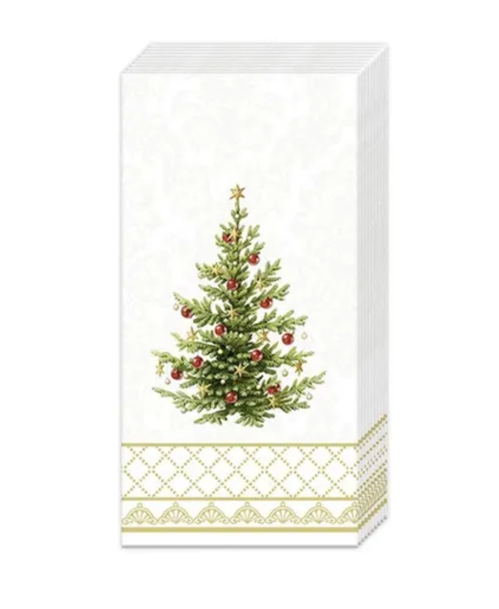 IHR Classic Christmas Tree Gold Pocket Tissues