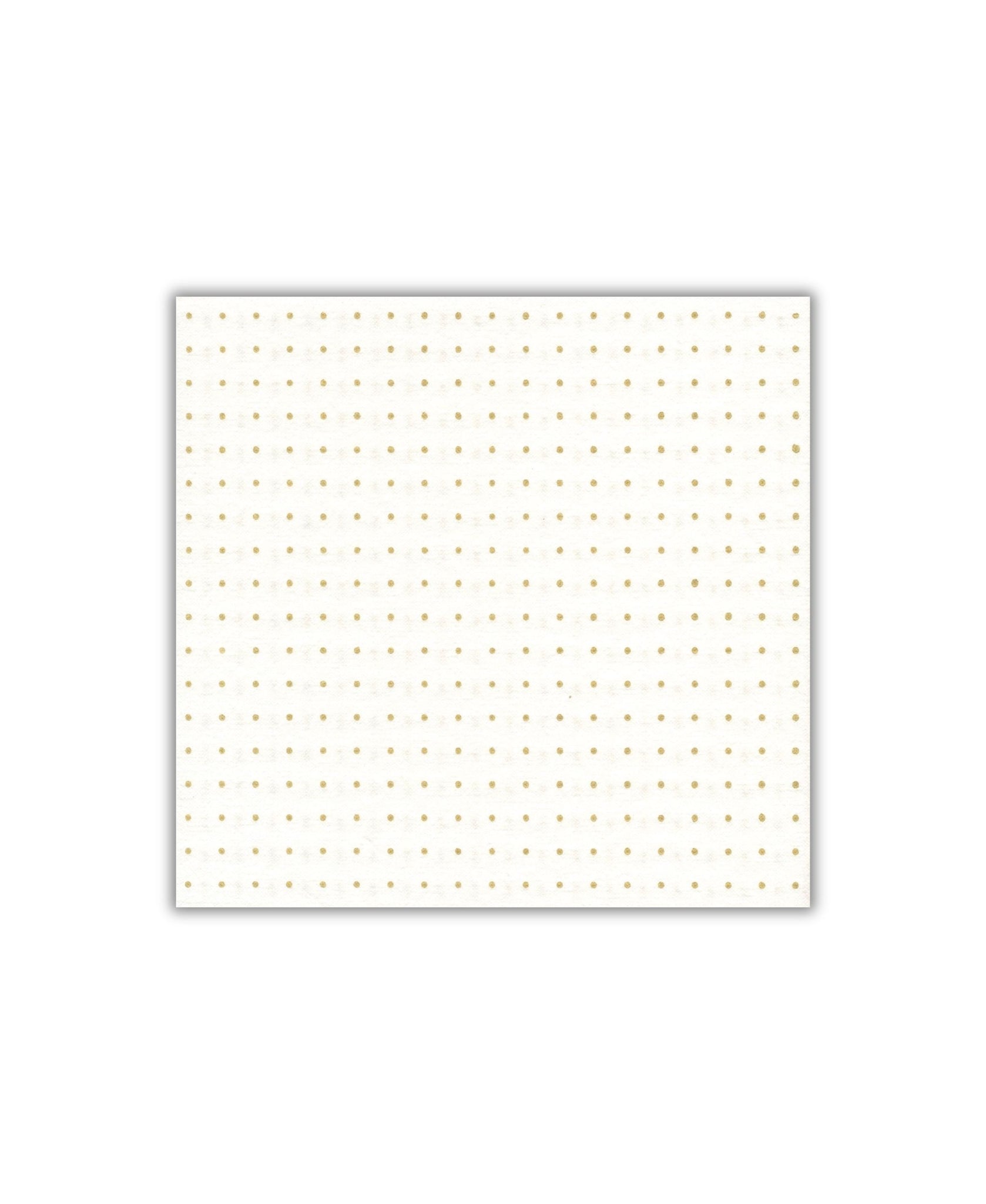 Paviot Cosmos White W/Gold Dots Cocktail Napkins