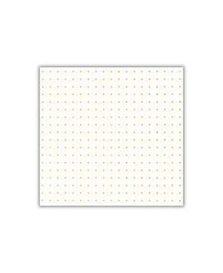 Paviot Cosmos White W/Gold Dots Cocktail Napkins