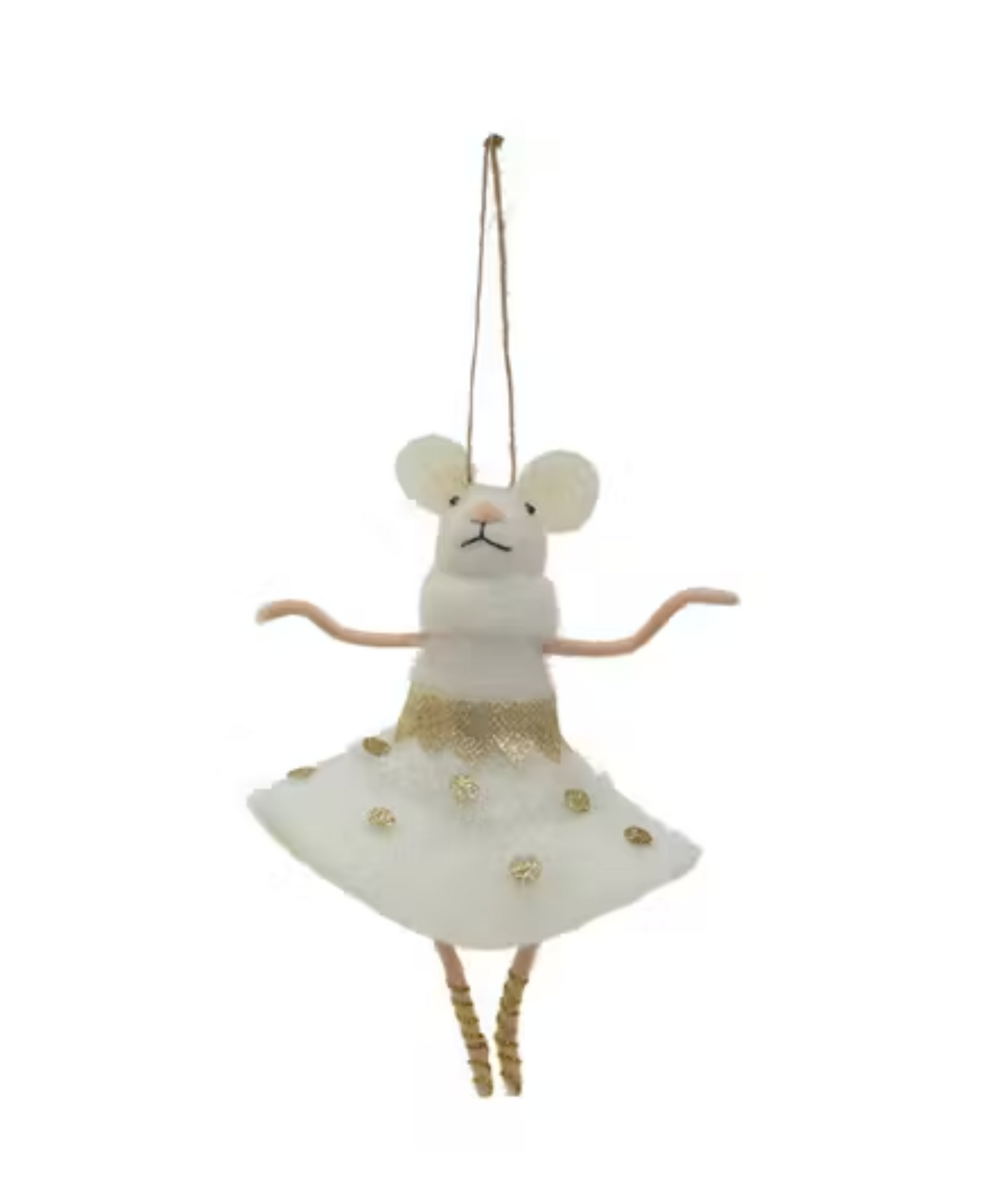 Handmade Wool Felt Ballarina Mouse Ornament - 3 Styles
