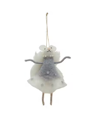 Handmade Wool Felt Ballarina Mouse Ornament - 3 Styles
