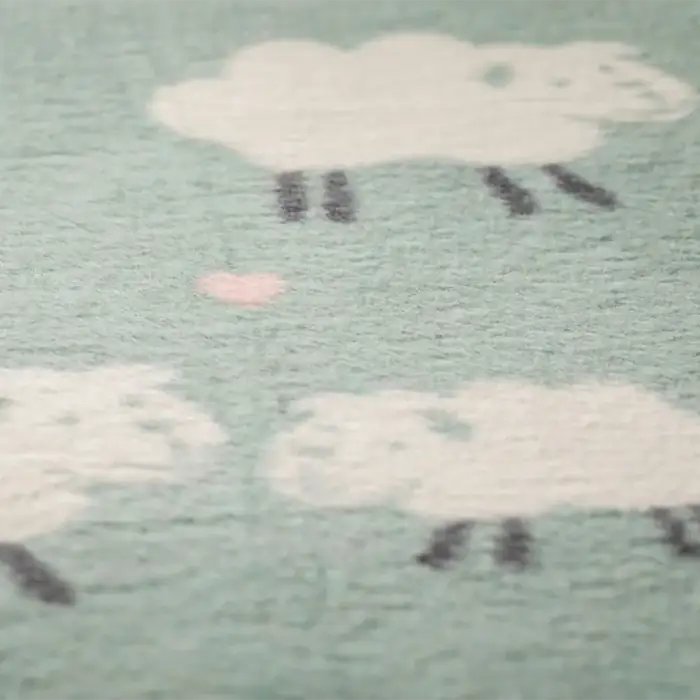 David Fussenegger Mila Sheep Allover Baby Blanket Light Green 75x100 cm