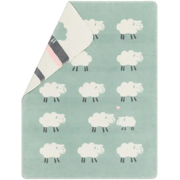 David Fussenegger Mila Sheep Allover Baby Blanket Light Green 75x100 cm