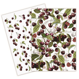 Michel Design Works Dark Cherry Kitchen Towel - Set Of 2