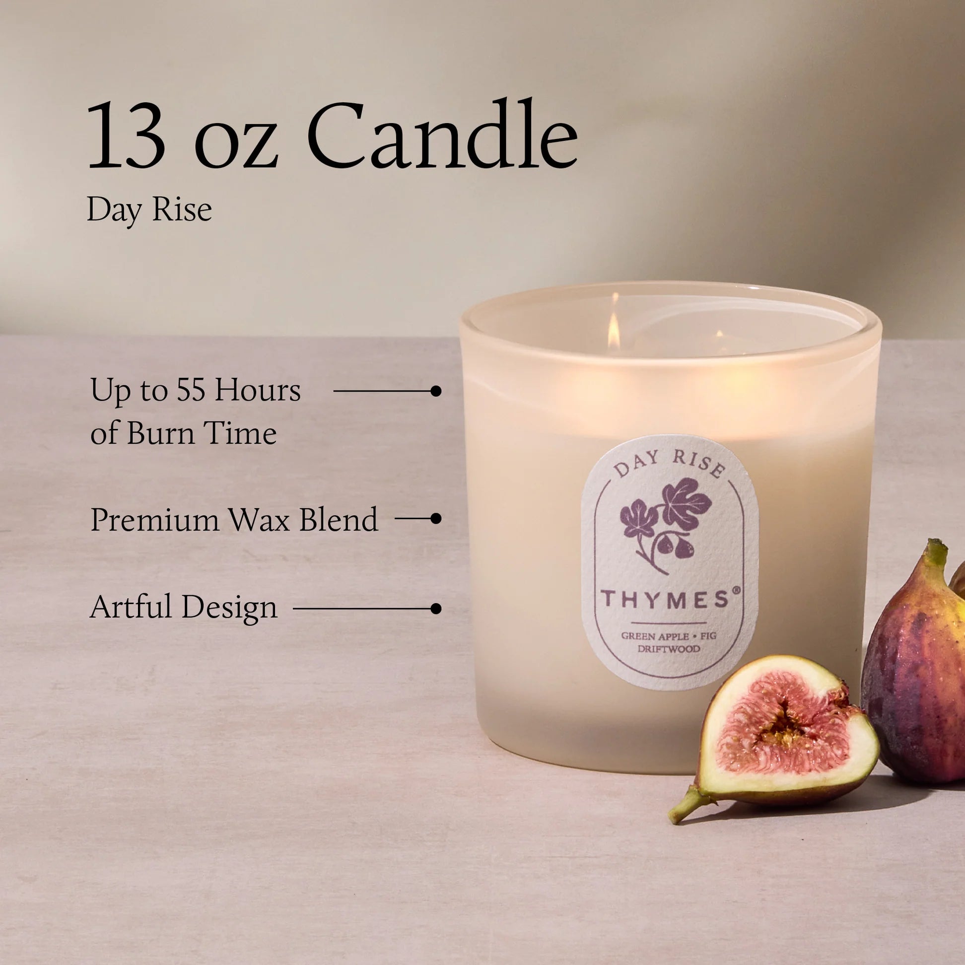 Thymes Day Rise Poured 2 Wick Candle 13 oz