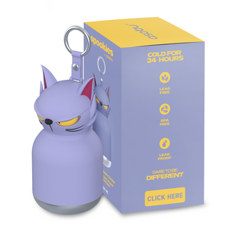 Asobu Spookies Mini Bestie Phantom Cat Water Bottle Bag Charm