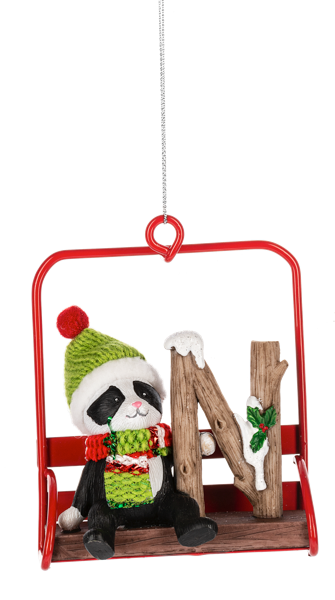 Ski Lift Monogram Ornament