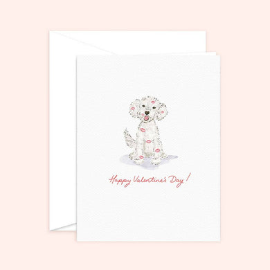 Puppy Kisses Valentine's Day Card Blank