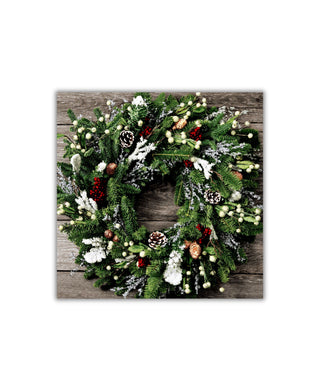 Frosty Wreath Luncheon Napkin