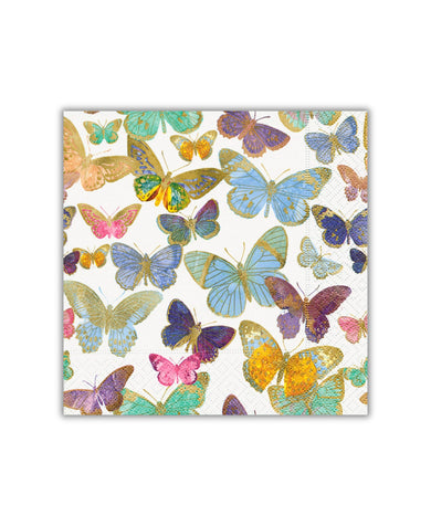 Old Country Design Golden Butterflies Luncheon Napkin