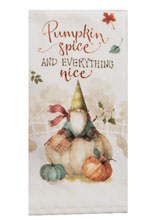 Gnomeland Pumpkin Toss Dual Purpose Terry Kitchen Towel