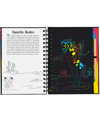 Peter Pauper Press Horses Sketch and Scratch Art