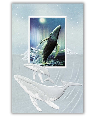 Pumpernickel Humpback Whale Birthday Card