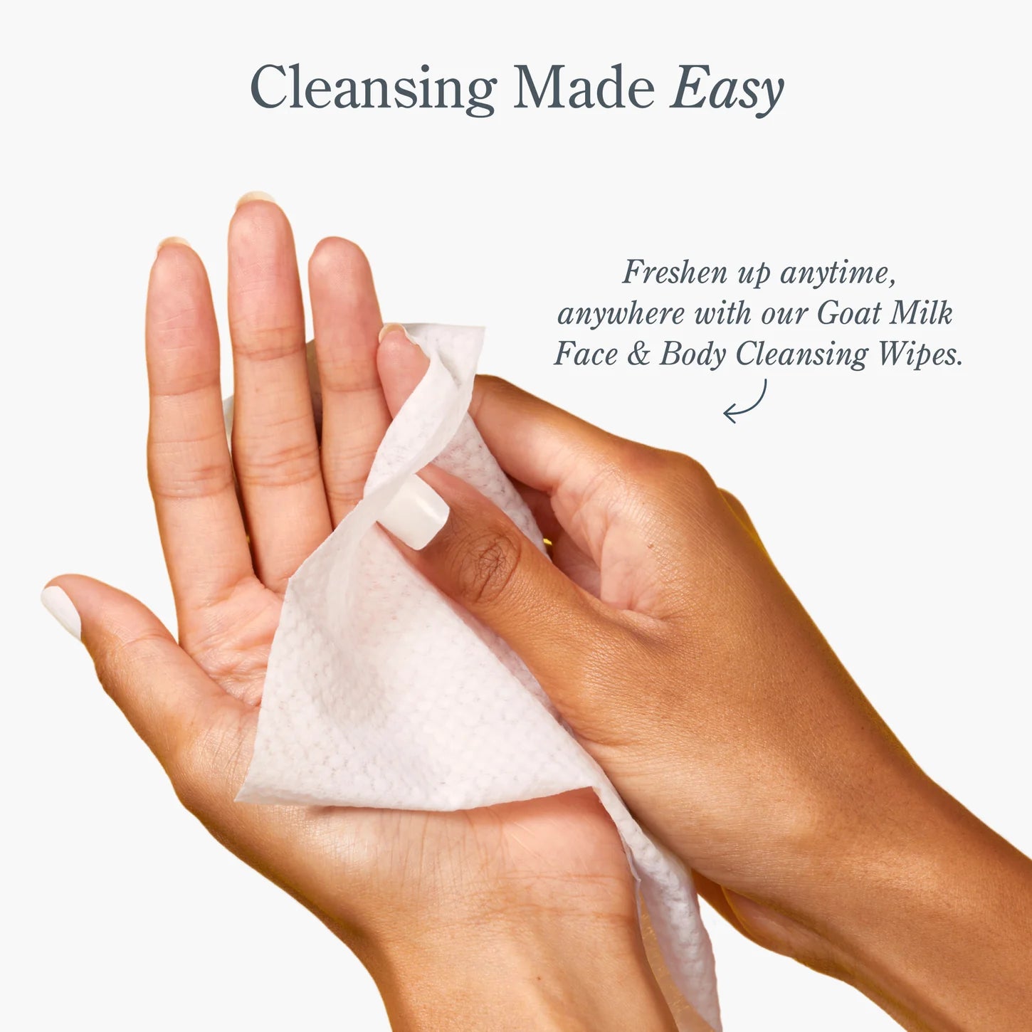 Beekman 1802 Juicy Peach Lychee Goat Milk Facial Cleansing Wipes
