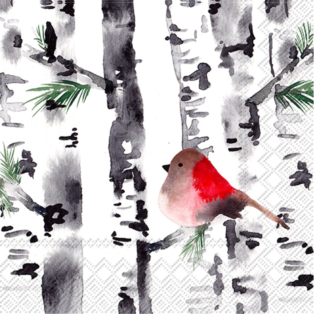 Ihr Bird In Birch Lunch Napkins