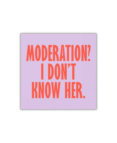 Quip Moderation? I Don't Know Her Cocktail Napkin