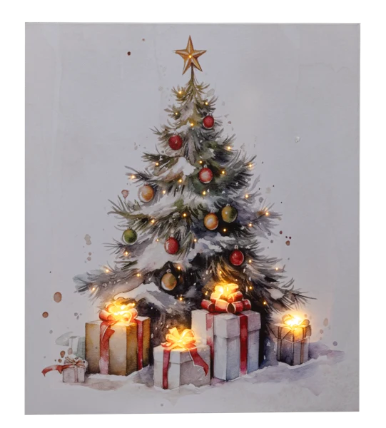 LED Light Up Christmas Tree Canvas