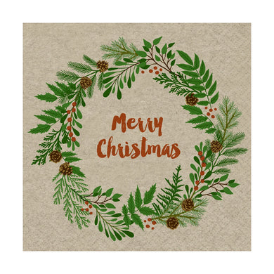 Berry Wreath Naturals Luncheon Napkin
