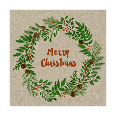 Berry Wreath Naturals Cocktail Napkins