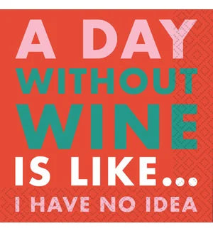 A Day Without Wine Is Like... I Have No Idea Cocktail Napkins