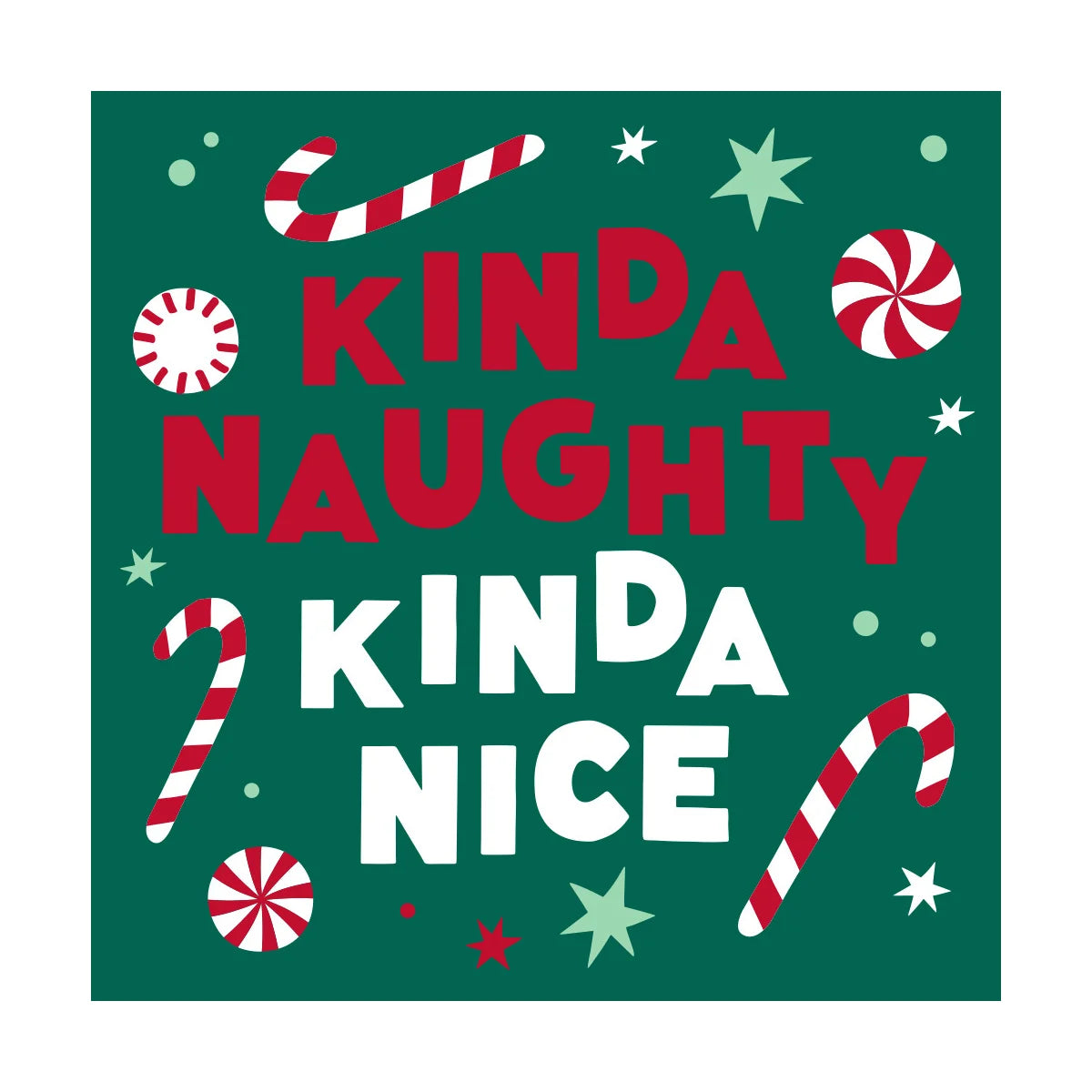 Kinda Naughty/Nice Cocktail Napkin