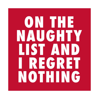 Regret Nothing Cocktail Napkin