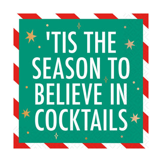 Believe In Cocktails Cocktail Napkin
