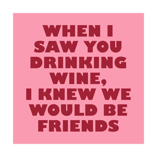 Quip Drinking Wine Cocktail Napkin