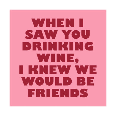 Quip Drinking Wine Cocktail Napkin