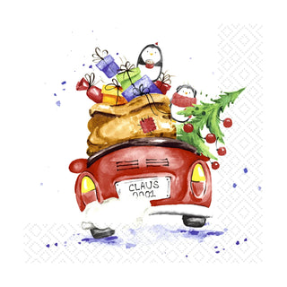Xmas Drive Luncheon Napkin