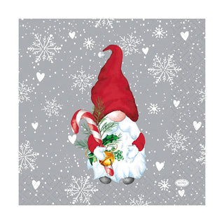Winter Flakes Tomte Luncheon Napkin