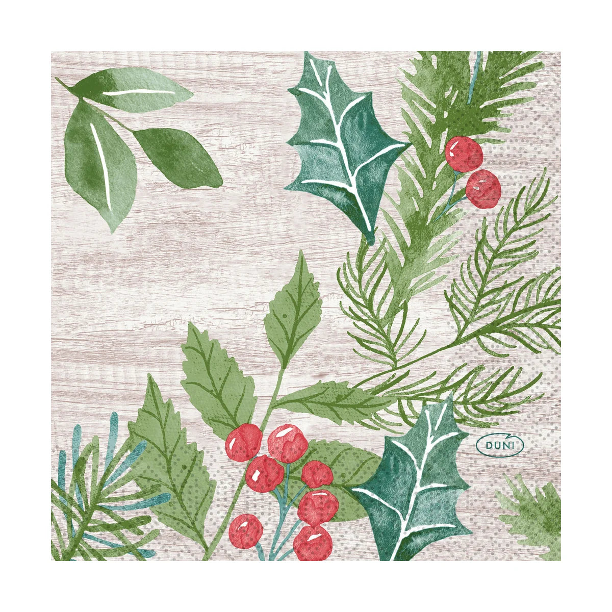 Winter Greenery Cocktail Napkins