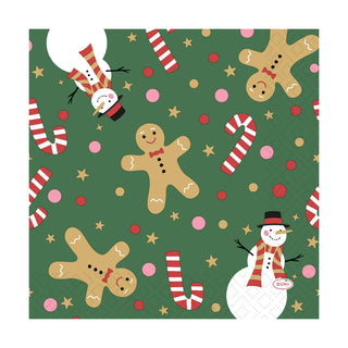 Candyman Green Luncheon Napkin
