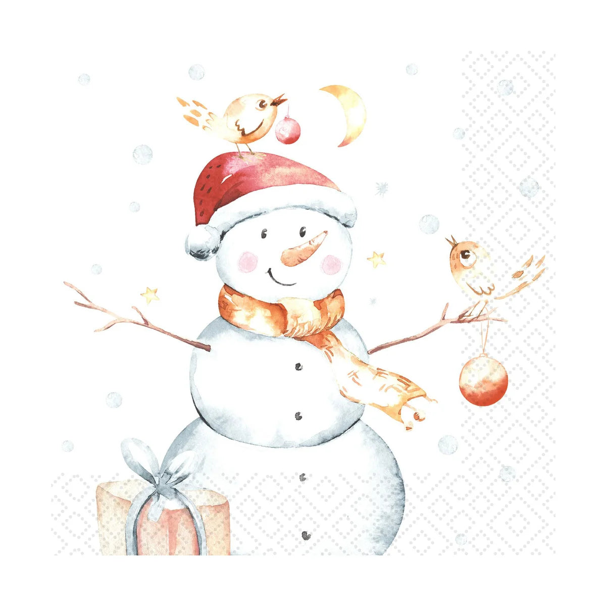 Snowy & Birds Luncheon Napkin