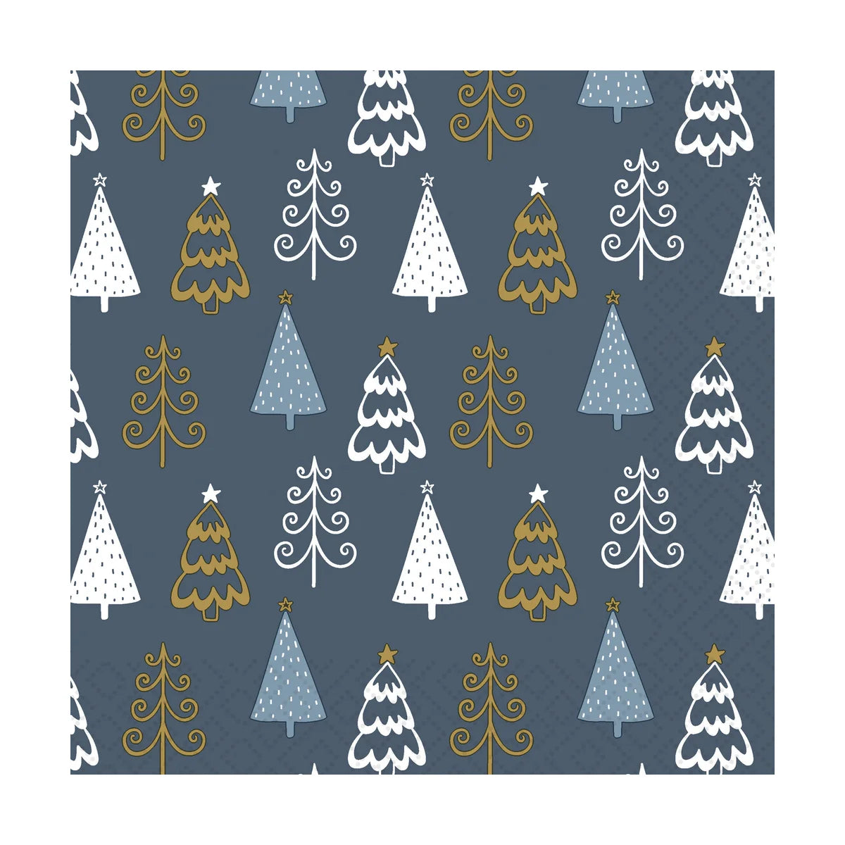 Fun Trees Blue Cocktail Napkins