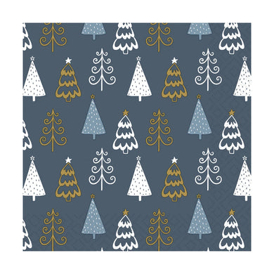 Fun Trees Blue Cocktail Napkins