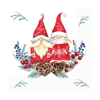 Tomte Couple Luncheon Napkin