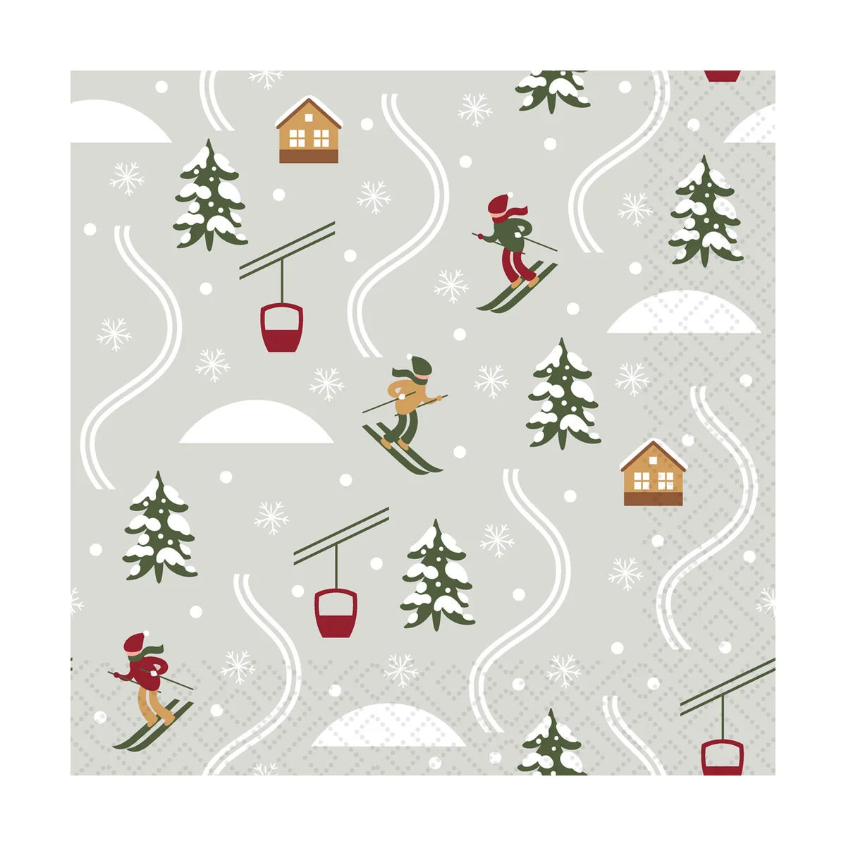 Ski Slope Luncheon Napkin