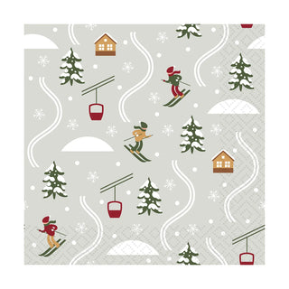 Ski Slope Luncheon Napkin