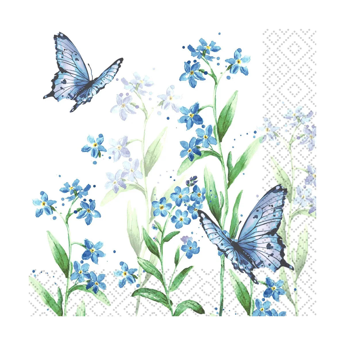 Azure Bloom Luncheon Napkin
