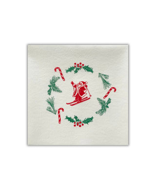 Paviot Pére Noël Ski Dinner Napkins