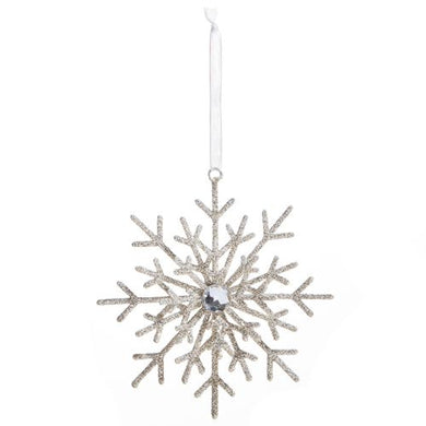 Glittered Snowflake Ornament