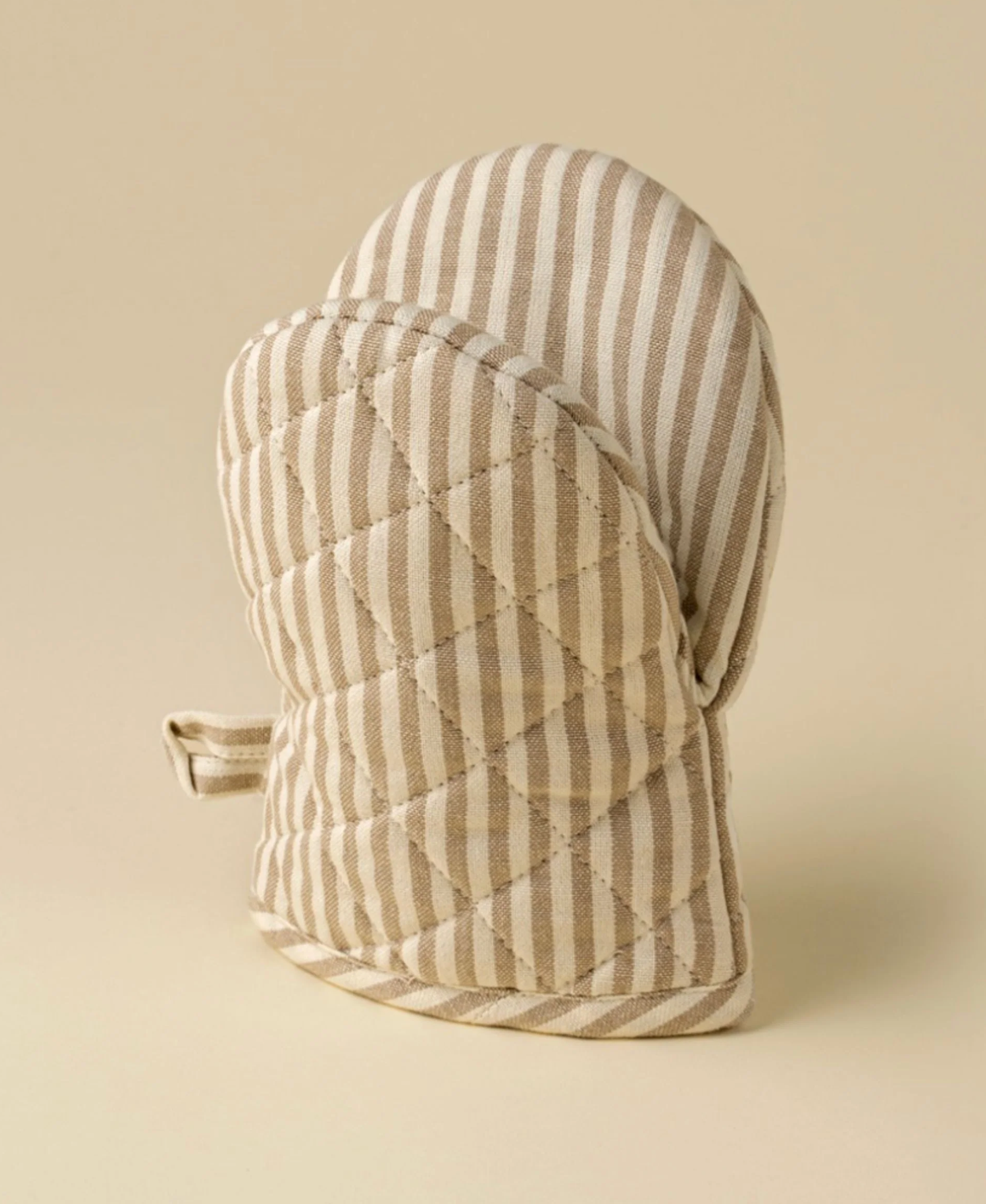 Hampton Stripe Oven Mitt - Sand