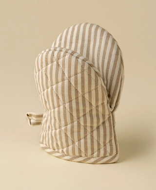 Hampton Stripe Oven Mitt - Sand