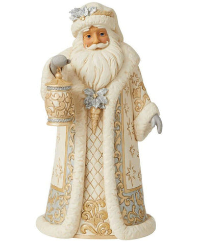 Jim Shore: Holiday Lustre Santa Holding Lantern