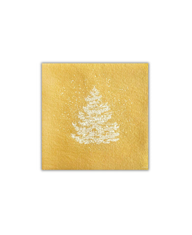 Paviot Sapin Roi des Forets Or Cocktail Napkins