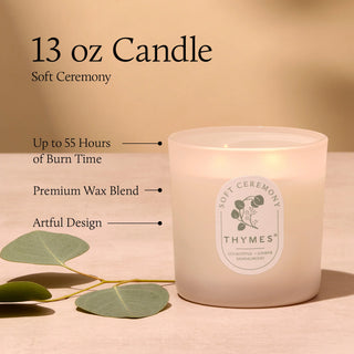 Thymes Soft Ceremony 2 Wick Candle 13 oz