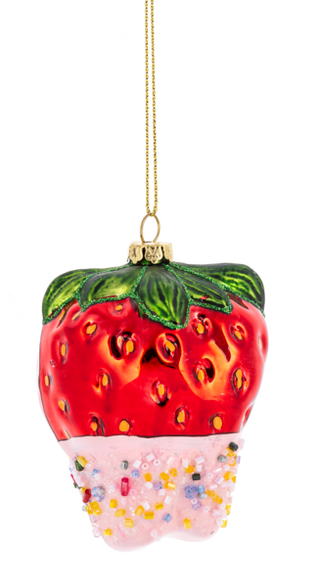 Dipped Strawberry Ornaments